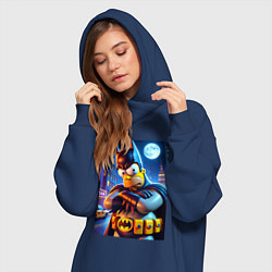 Женское худи-платье Batsimpson - ai art collaboration, цвет: тёмно-синий — фото 2