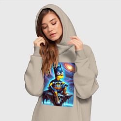 Женское худи-платье Batbart - ai art fantasy, цвет: миндальный — фото 2