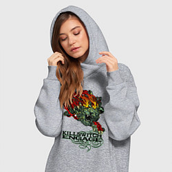 Женское худи-платье Грифон killswitch engage, цвет: меланж — фото 2