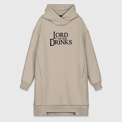 Женская толстовка-платье Lord of the drinks logo