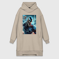 Женская толстовка-платье Venom in New York city - ai art fantasy
