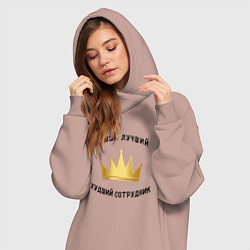 Женское худи-платье Сотрудник месяца, цвет: пыльно-розовый — фото 2