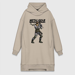 Женское худи-платье Snake Solid soldier, цвет: миндальный