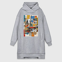 Женская толстовка-платье Плакат с ретро автомобилем