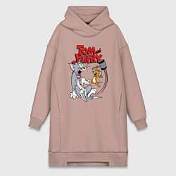 Женская толстовка-платье Том и Джерри - кувалда