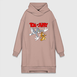 Женская толстовка-платье Том и Джерри - погоня