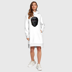 Женское худи-платье Маска босса, цвет: белый — фото 2
