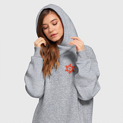 Женское худи-платье Символика Велеса, цвет: меланж — фото 2