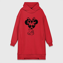 Женская толстовка-платье Минни в очках - для пары
