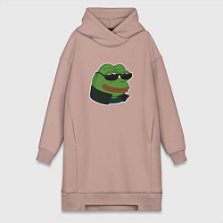 Женская толстовка-платье Пепе крутой в очках