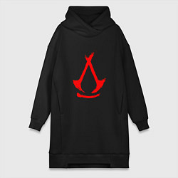Женская толстовка-платье Assassins creed - shadows logotype