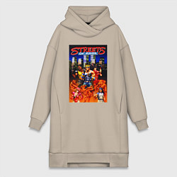 Женская толстовка-платье Streets of rage - bare knuckle