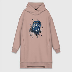 Женская толстовка-платье Magic tardis