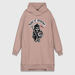 Женская толстовка-платье Sons of anarchy - логотип