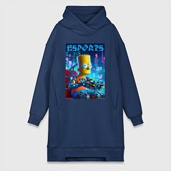 Женская толстовка-платье Cyber Bart Simpson - esport