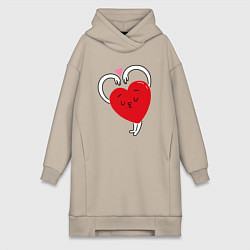 Женская толстовка-платье Love hands