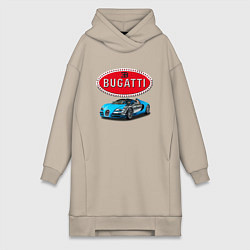 Женское худи-платье Bugatti - motorsport, цвет: миндальный