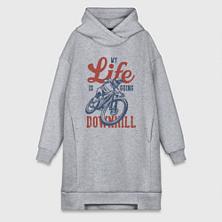 Женская толстовка-платье My life is going downhill