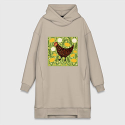 Женская толстовка-платье Курочка ряба