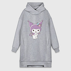 Женская толстовка-платье Куроми с цветочками