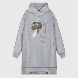 Женское худи-платье Я твоя мышка, цвет: меланж
