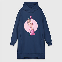 Женская толстовка-платье Сердечко