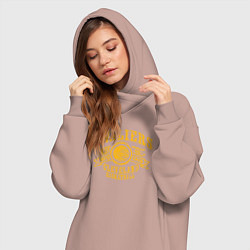 Женское худи-платье Cleveland basketball, цвет: пыльно-розовый — фото 2