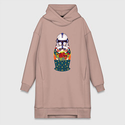 Женская толстовка-платье Матрешка в шлеме штурмовика звездные войны