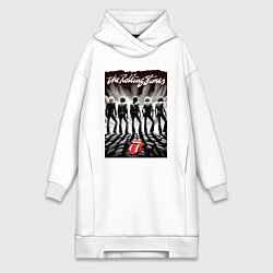 Женская толстовка-платье Молодые Роллинги со спины - восход солнца