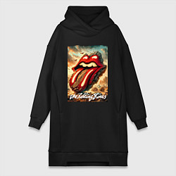 Женская толстовка-платье Rolling Stones - logo transformation