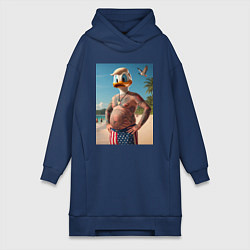 Женская толстовка-платье Donald Duck-Trump on a Florida beach