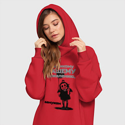 Женское худи-платье К великому вашему сожалению замужем, цвет: красный — фото 2