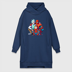 Женская толстовка-платье Spider-Man is Rick and Mortys friend