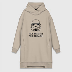Женская толстовка-платье Ваша безопасность ваши проблемы