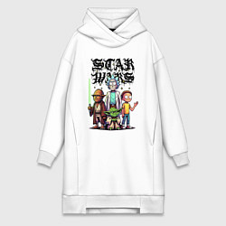 Женская толстовка-платье Yoda and Chewbacca are friends of Rick and Morty -