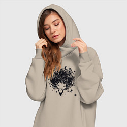 Женское худи-платье Девчонка милашка, цвет: миндальный — фото 2