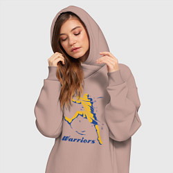 Женское худи-платье Warriors baller, цвет: пыльно-розовый — фото 2