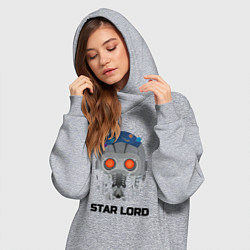 Женское худи-платье Star lord, цвет: меланж — фото 2