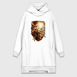 Женское худи-платье Order of the Sanctified Shield Warhammer, цвет: белый