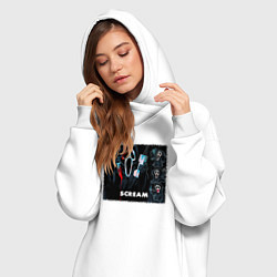 Женское худи-платье Крик с телефоном, цвет: белый — фото 2