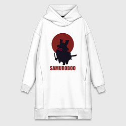 Женское худи-платье Банбу самурай, цвет: белый