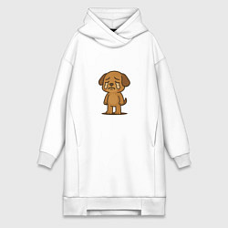 Женское худи-платье Crying Little Poppy, цвет: белый