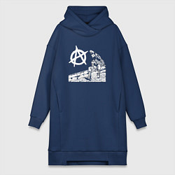 Женское худи-платье Street anarchy, цвет: тёмно-синий