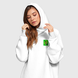 Женское худи-платье Зелёный фонарь, цвет: белый — фото 2