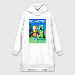 Женская толстовка-платье Bart and Creeper - collaboration ai art