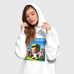 Женское худи-платье Capycraft - collaboration ai art, цвет: белый — фото 2