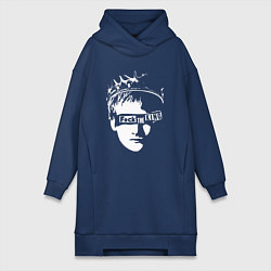 Женское худи-платье К чёрту короля, цвет: тёмно-синий