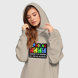 Женское худи-платье Goolag, цвет: миндальный — фото 2