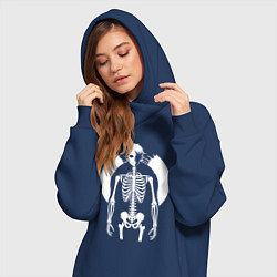 Женское худи-платье Анатомия аниме, цвет: тёмно-синий — фото 2
