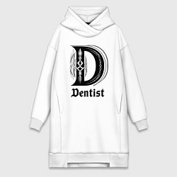 Женское худи-платье D - dentist, цвет: белый